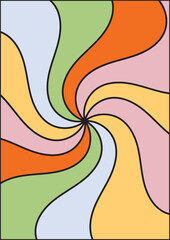 Abstract Swirling Retro Psychedelic Pattern