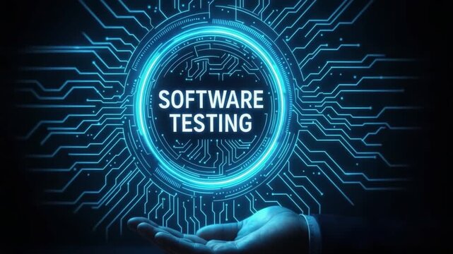 Evaluating Software Testing Ensuring Quality in Digital Technology with Blue Circuit Interface and Hand Interaction for Optimal Functionality