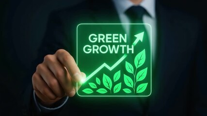 Green Growth Concept Eco Friendly Business Investment in Technology for Sustainable Financial Success and Environmental Awareness
