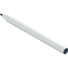 A Simple Gray Pencil With A Dark Tip And Eraser Rests On A Pure White Surface Demonstrating A Minimalist Design And Clean Lines Perfect For Educational Or Artistic Contexts