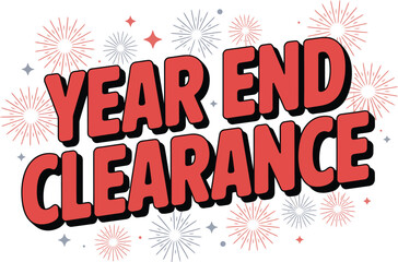 Fototapeta premium Year end clearance sale event banner design template for online promotion