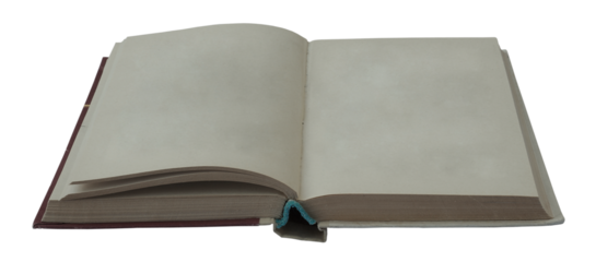 Open Book with Blank Pages for Writing