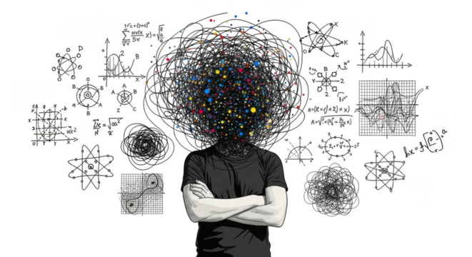 Anonymous mind Abstract thoughts and information overload