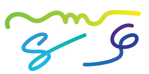 Colorful lines on create a playful and artistic design element