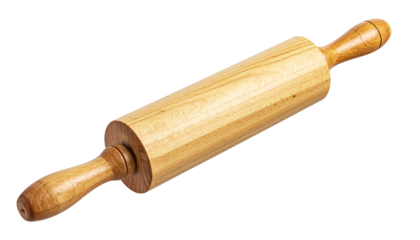 Natural wooden roller placed on a clean surface, highlighting its smooth texture and minimalist craftsmanship. Suitable for wellness, massage therapy, baking, or kitchen accessory themes, depending on