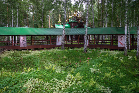 Gallery around an abandoned old mine (place where the bodies of Nicholas II and his family were dumped). Monastery of the Holy Royal Passion-Bearers, Ganina Yama. Yekaterinburg