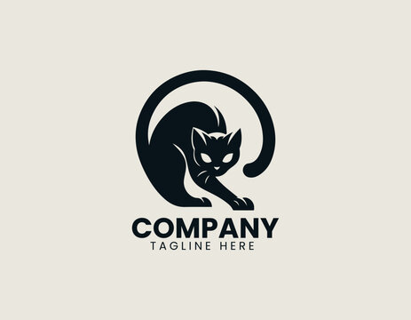 Intense flaming Jack-o'-Lantern silhouette vector logo illustration with menacing carved face. Halloween and horror mascot concept