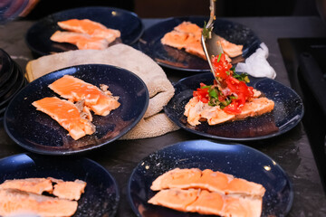 Making salmon dishes