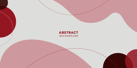 Modern abstract background with organic shapes and smooth curves in shades of red, pink, and burgundy. Minimal fluid design with soft gradients and geometric elements.