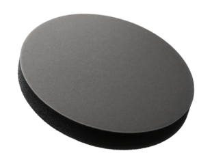 Hook and loop flexible sanding disc for contouring surfaces in furniture workshops.