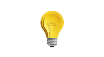 Yellow bulb radiating bright idea illumination