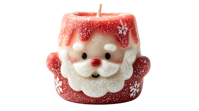 red candle isolated on white background