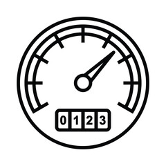 A gauge with numbers 0123 and a needle pointed to the right