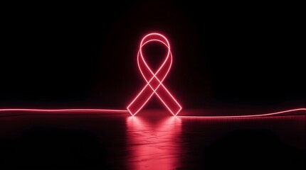 Luminous Red Ribbon Light Trail — Minimal Dark Studio

