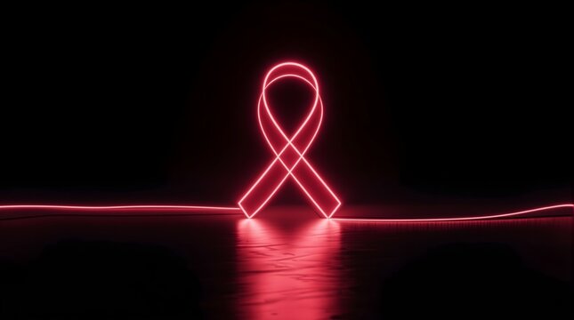 Luminous Red Ribbon Light Trail — Minimal Dark Studio
