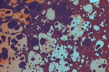 Abstract ebru marbling texture background design.