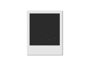 Blank photo frame, vintage postcard photo mockup with highlighted shadow PNG overlay background