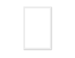 Vintage Polaroid instant photo frame isolated on transparent background, minimal white square...