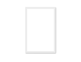 Vintage Polaroid instant photo frame isolated on transparent background, minimal white square mockup for photography, album, or memory project.