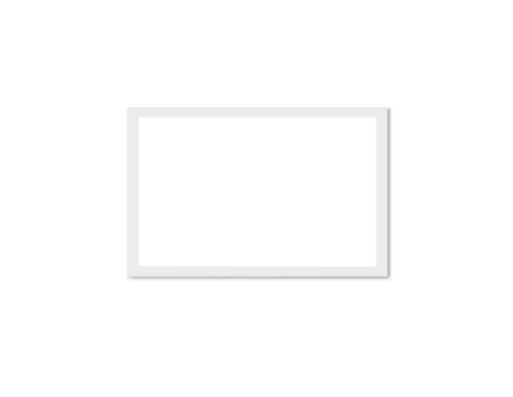 Blank white Polaroid photo frame with adhesive tape on top and bottom, isolated transparent PNG for creative collage, scrapbook, or photo mockup design.