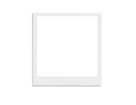 Blank photo frame, vintage postcard photo mockup with highlighted shadow PNG overlay background