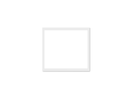 Isolated blank white polaroid photo frame with tape PNG overlay background