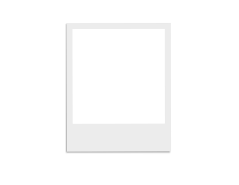 Blank white Polaroid photo frame with adhesive tape on top and bottom, isolated transparent PNG for creative collage, scrapbook, or photo mockup design. - Powered by Adobe