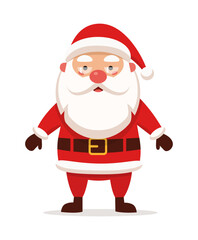 Vector cute christmas funny santa claus cartoon character illustration, clip art