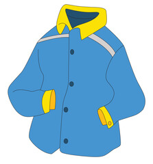 Cloth jacket isolated on white background