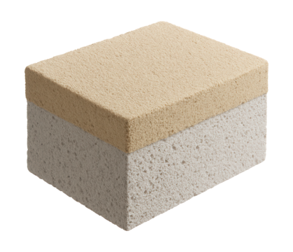 Insulating thermal plaster with aerated concrete for prefabricated structures.