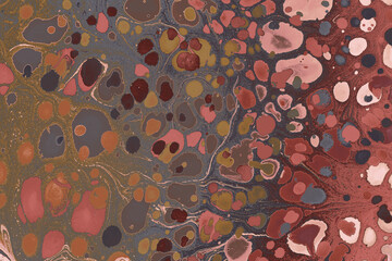  Abstract creative marbling pattern texture. Traditional art of Ebru marbling.