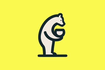 This is a simple vector image of a honey bear suitable for use in designing logos for food, beverage, jacket, t-shirt, herbal, sticker, book, printing companies.