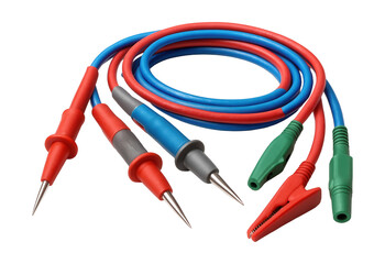 Silicone test leads with interchangeable probes for diverse measurement tasks.