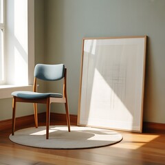 Minimalist Interior with Chair and Artwork