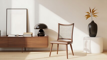 Modern Interior Scene with Chair and Decor