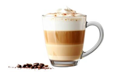 A ceramic coffee cup isolated on a white background, perfect for enjoying hot beverages at home or in a café.