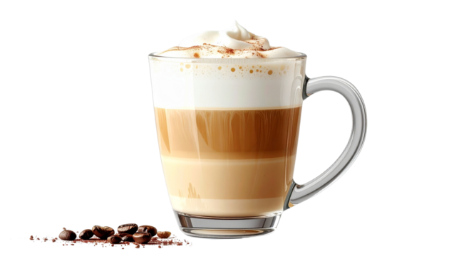 A ceramic coffee cup isolated on a white background, perfect for enjoying hot beverages at home or in a café.