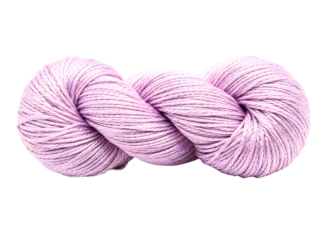 Soft pink and white speckled yarn skein isolated on transparent background