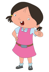 Girl in school uniform smile