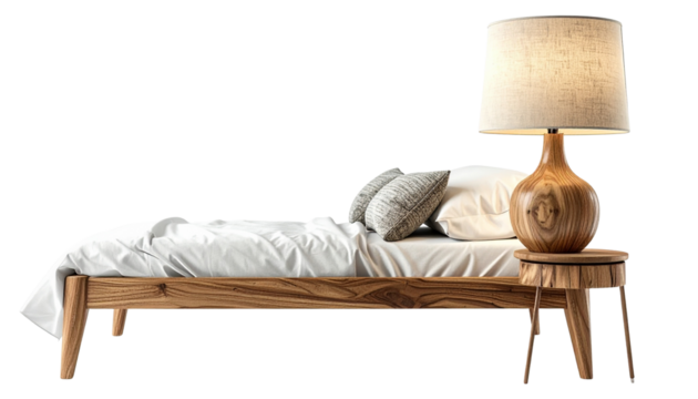 A stylish lamp on a white background, ideal for home or office use, providing functional lighting and aesthetic appeal.