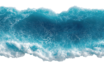 Ocean waves, top-down view