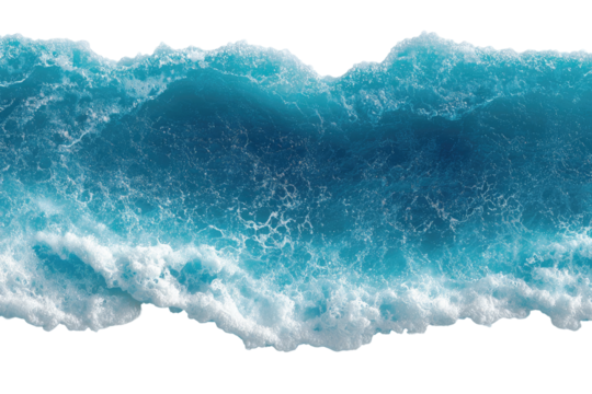 Ocean waves, top-down view