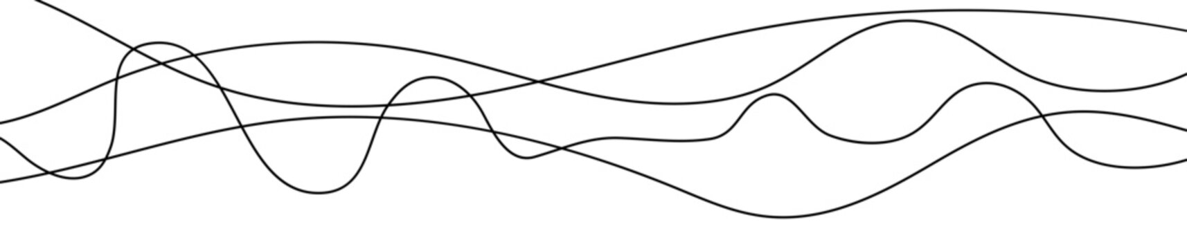 Thin curved wavy lines