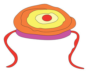 Cute rakhi isolated on white background