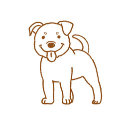 Fototapeta premium ピットブルの線画