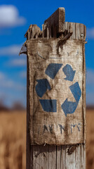 A rustic wooden “No Trash” sign mounted on a post, photographed in natural light. Highlights environmental conservation and eco awareness in outdoor settings
