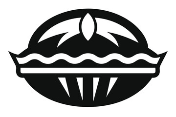 pie icon black and white silhouette on white background