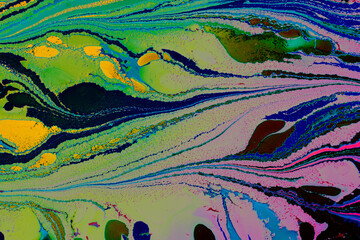 Abstract ebru marbling texture background design.