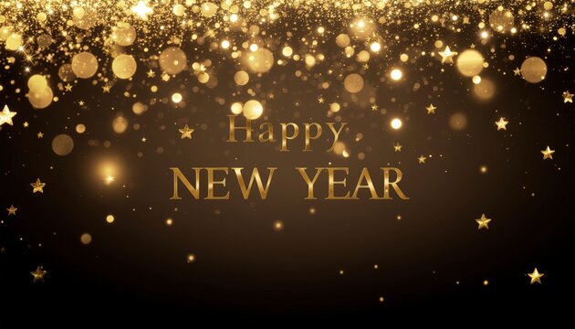 Celebratory new year countdown event global festivities digital graphic design sparkling gold environment festive viewpoint joyful concept