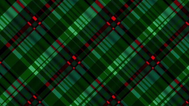 Green and Red Plaid Animated Line Pattern 4K Loop features animated lines of various colors intersecting to create a plaid